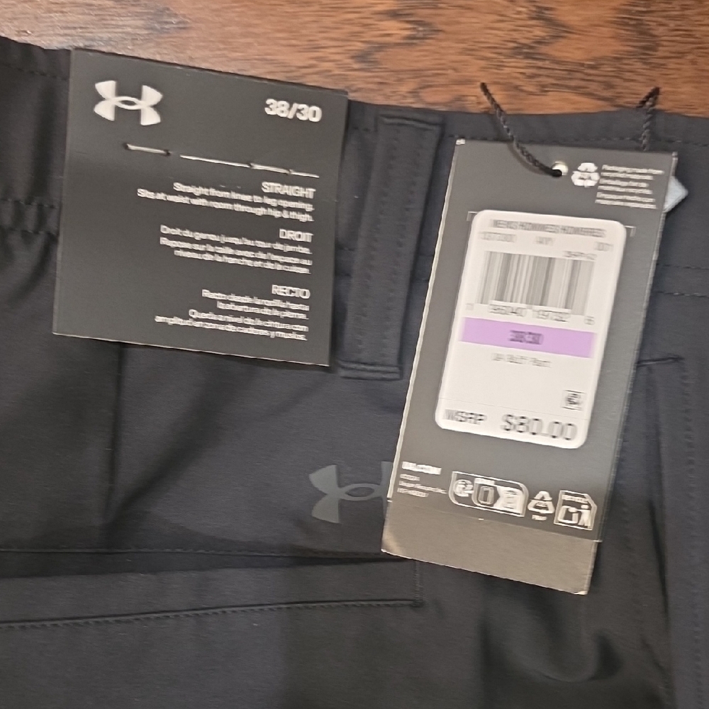 Under Armour Black Straight UA GOLF PANTS